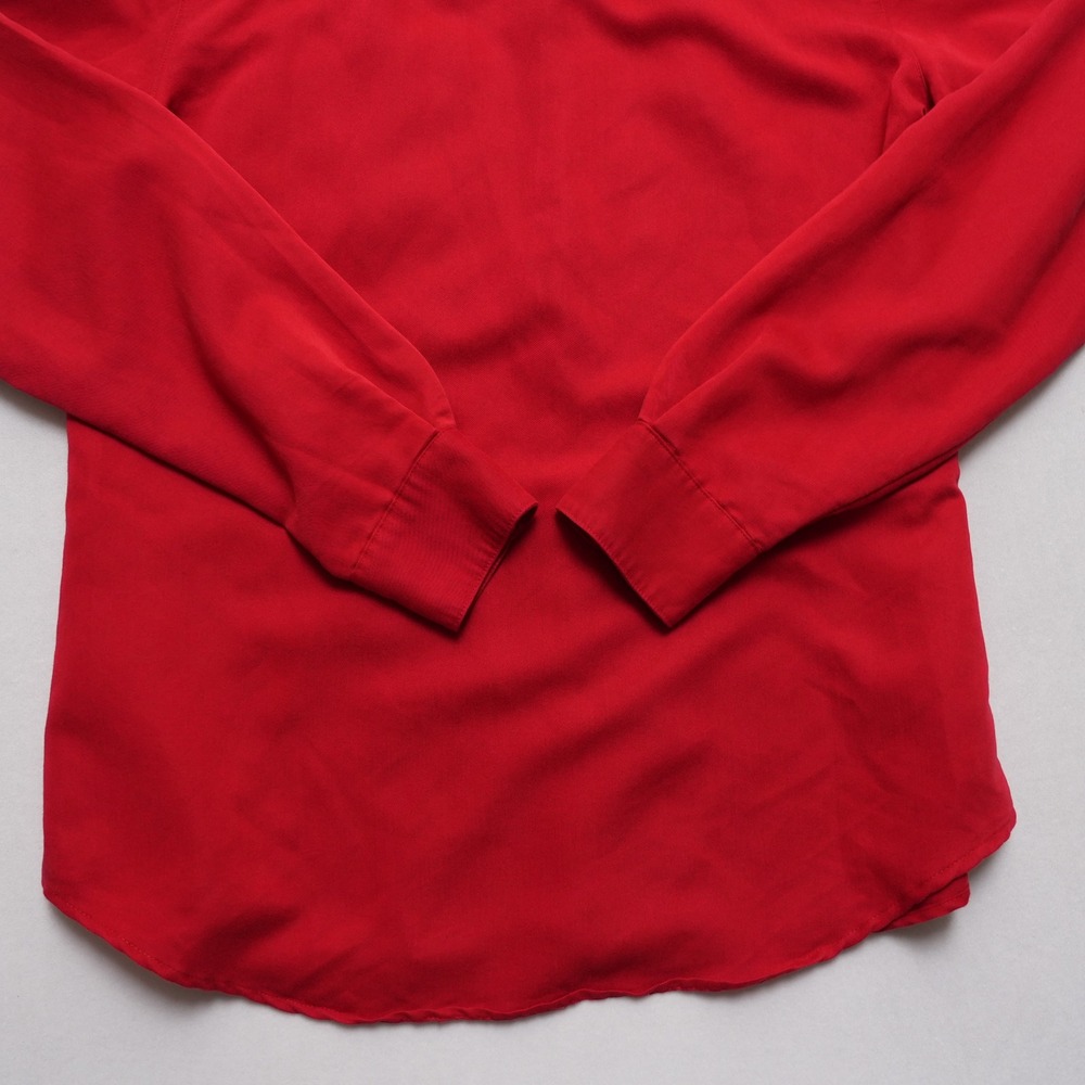 Crazy Horse Womens Medium Red Career Button Up Office Casual Shirt - Picture 16 of 16